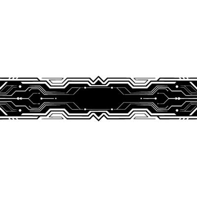 Abstract Circuit Board Banner Black and White Technology