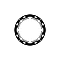 Geometric Circle Minimalist Black and White Pattern on Light Background vector