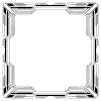 Futuristic Tech Frame Geometric Art Deco Border , Blank Space vector