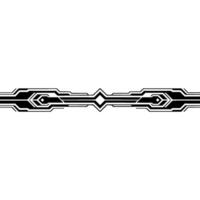 Futuristic Tech Border Element, Black and White, Clean and Minimalist vector