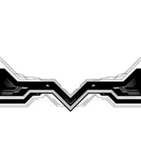 Minimalist Futuristic Tech , Black Lines on Gradient Background vector