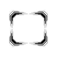 Futuristic Geometric Frame Black and White Border vector