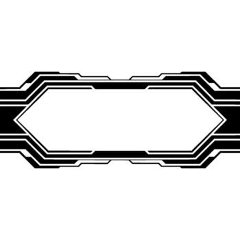 Futuristic Tech Frame on White Modern Ui Element vector