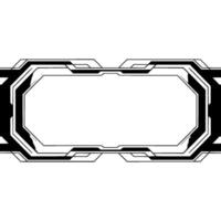 Futuristic Interface Panel, White Background, Tech Overlay Template vector