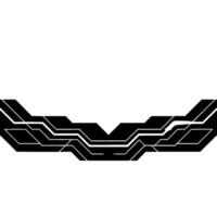 Futuristic Tech Abstract Black White Circuitry Element vector