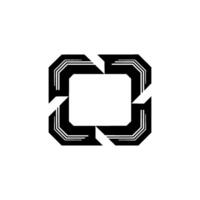 Geometric Abstract Black and White Modern vector