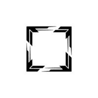 Geometric Cyberpunk Square Frame Element vector