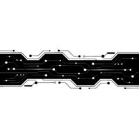 Circuit Board Modern Tech Background, Black and White vector