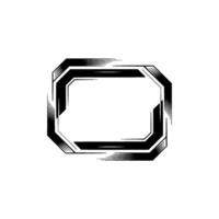Abstract Black Frame on White Background vector