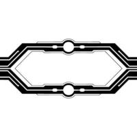 Minimalist Tech Frame Futuristic With Glowing Elements vector