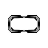 Abstract Geometric Frame in Black and White vector