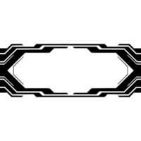 Futuristic Tech Frame Minimalist Digital Interface vector