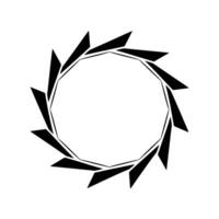 Abstract Geometric Circular With Sharp Elements on Gradient Background vector