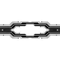 Minimalist Black and White Tech Circuit Futuristic Background vector