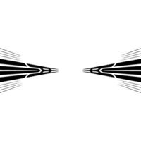 Minimalist Abstract Black Lines on White, Modern vector