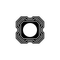 Abstract Geometric Circuit Board Technology Concept vector