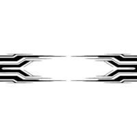 Modern Tech Banner Abstract Black Lines on White Backdrop vector