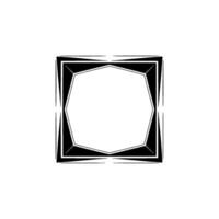 Geometric Black and White Frame, Modern Element vector