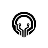 Abstract Circuitry Tech on White Background vector