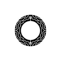 Circuit Board Circle Technology, Innovation, Modern, Digital vector