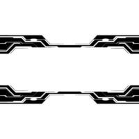 Futuristic Tech Frame Abstract Geometric Digital , White Background vector