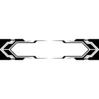 Futuristic Tech Banner Minimalist Abstract in Black White vector