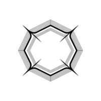 Geometric Black and White Illustration Abstract Symmetry, Minimalist . vector