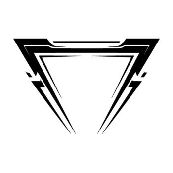 resumen negro triángulo elemento en blanco antecedentes vector