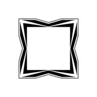Modern Geometric Frame in Black and White, Minimalist Style vector