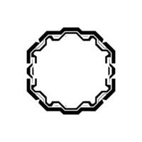 Tech Frame Interface Minimalist Futuristic Hexagon Element vector