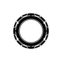 Glossy Black Geometric Circle With Sparkles on Gray Background vector