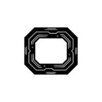 Abstract Tech Circuit Board Element Clean Minimalist vector