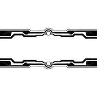 Futuristic Tech Frame With Spheres, Black and White, Modern Background vector