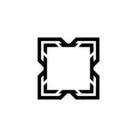 Geometric Black White , Minimalist Square Frame vector