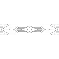 Modern Circuit Board Element on White, Tech Background vector