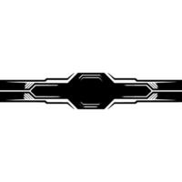 Abstract Tech Element, Black and Silver Stripe vector