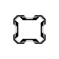 Futuristic Tech Frame With Light Burst, , Blank Space vector