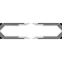 Minimalist Futuristic Ui Panel , Black Lines on White Background vector