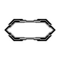 Futuristic Tech Frame Element on White Background vector