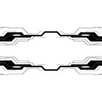 Futuristic Tech Frame Abstract Circuitry Element on White Background vector