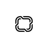 Minimalist Geometric With Rounded Square Frame vector