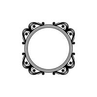 Ornate Circular Frame on Light Background, Elegant vector