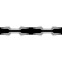 Futuristic Tech Stripe Minimalist Black and White Border vector