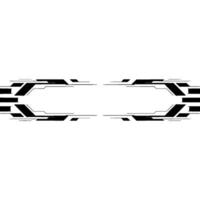 Abstract Tech Frame Modern Digital Element on White Background vector