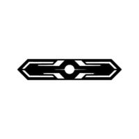 Futuristic Tech Bar With Glowing Orb, vector