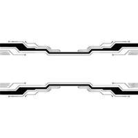 Abstract Tech Circuitry Element on White, Minimalist Futuristic Background vector