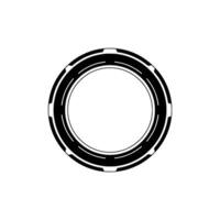Tech Interface Ring on Gray Background Modern , vector