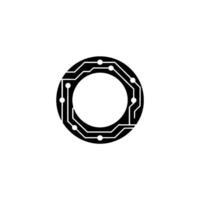 Minimalist Circuit Board Modern Tech vector