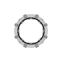 Geometric Circular Element in Art Deco Style vector
