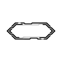 Futuristic Ui Hexagonal Frame on Gradient Background, Tech vector